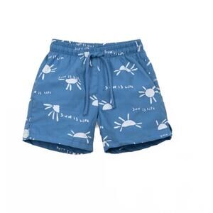 NEW PLAY UP boy's printed swim shorts in blue